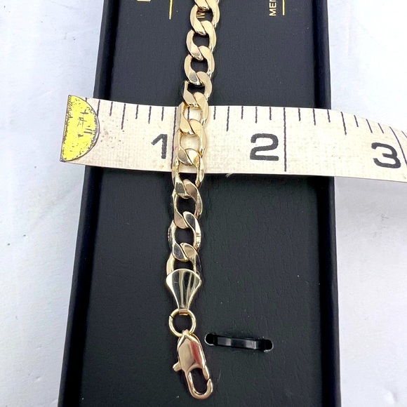 BAIN MILLER, MEN’S “BRASS” BRACELET GOLD COLOR, ITALIAN CHAIN STYLE 9 INCHES - Picture 8 of 15